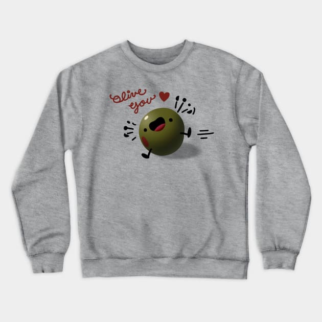 Olive YOU Crewneck Sweatshirt by ginaromoart